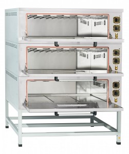 Пекарский шкаф электрический подовый Abat ЭШП-3-01 (320 °C) нерж. камера