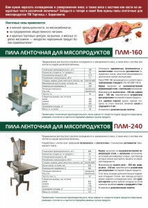 Пила ленточная Торгмаш, Барановичи для мясопродуктов ПЛМ-240